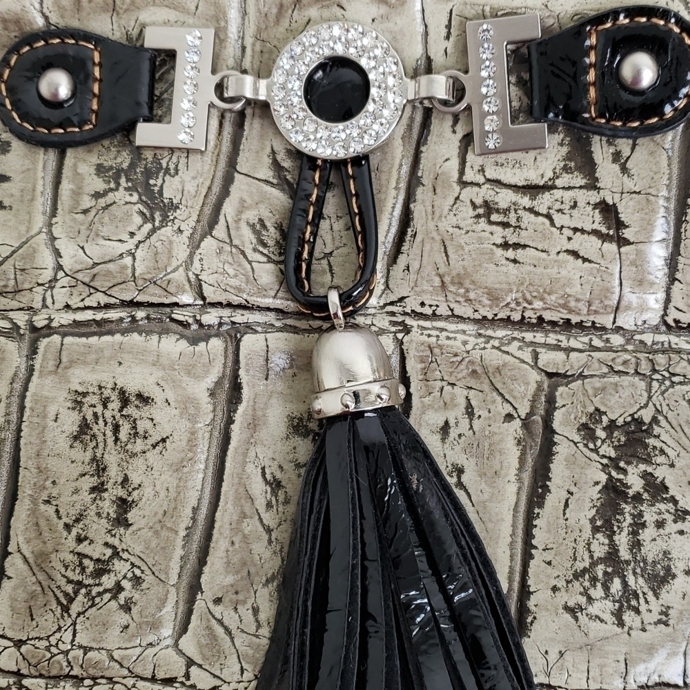 Vintage MC Faux Leather Croc Embossed Shoulder Crossbody Bag Unused EUC - Picture 10 of 15